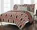 Graphic Geometrics Red Black Gray Cotton Bed in a Bag