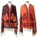 New Black Red Women's Reversible Two-Face Silk Pashmina Shawl Scarf Butterfly