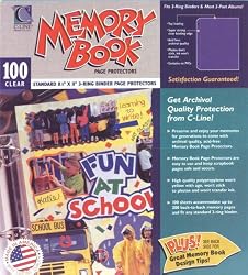 Memory Book 8.5 Inch x11 Inch Page Protectors-100PK/Top-Loading