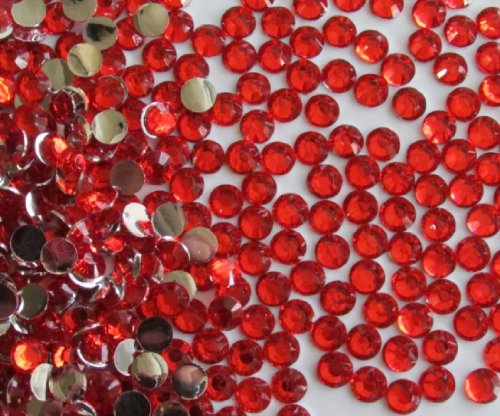 1000pcs Round Flatback Resin Rhinestones 4mm (16ss)--- Red By Pixiheart