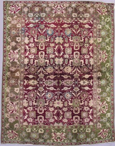 6x8 ANTIQUE 1890 AGRA ORIENTAL WOOL AREA RUG 