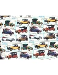 Health and Beauty: Antique and Vintage Automobiles Rolled Gift Wrap Paper - Kartos