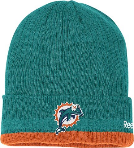 Miami Dolphins Reebok 2010 Sideline Cuffed Knit Hat