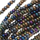 Czech Seed Beads Mix 11/0 Heavy Metal Metallic Blue, Green, Purple One Half Hank