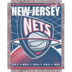 New Jersey Nets NBA Triple Woven Jacquard Throw (019 Series) (48x60")"