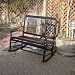 Suprise Summer Sale Black Resort Style Double Rocking Chair