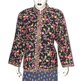 Ladies Vest - Outerwear Jacket Wool Fabric Handmade in Kashmir Size XL by ShalinCraft