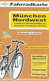 Fahrradkarte München Nordwest, Lkr. Fürstenfeldbruck, Aichach, Friedberg, Dachau. 1:40000