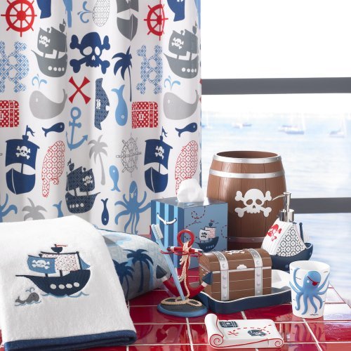 best top kids pirate shower curtain Pirate bathroom decor Kids Pirate Bathroom Shower Curtain