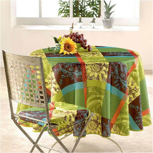 Nappe provence vert ronde diametre 180cm