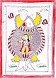Paper Art Madhubani Folk Paintings for Home Decor 11.5 x 16.5 inches (madht089)