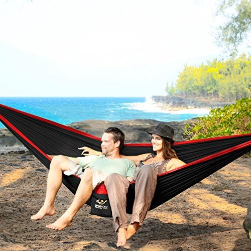Camping Hammock | Double Hammocks for Backpacking, Camping, Travel &amp; Outdoors | FREE Tree Straps &amp; 5 Year Warranty