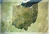 Ohio State From Space, Art Poster, size 28
