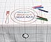 Doodle Cotton Tablecloth to Customize, with Wash-out Fabric Markers included, White Table Cloth (Medium 71