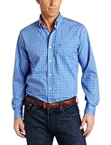 Nautica Mens Blue Saturated Plaid Shirt, French Blue, Small