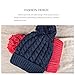 Women's Winter Beanie Warm Fleece Lining - Thick Slouchy Cable Knit Skull Hat Ski Cap(Navy blue)