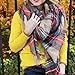 Neal Link(tm)women's Large Bohemian Soft Tartan Wrap Scarf Shawl Wrap Sheer