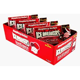 Ice Breakers Gum Ice Cubes Raspberry Sorbet 8 Packs