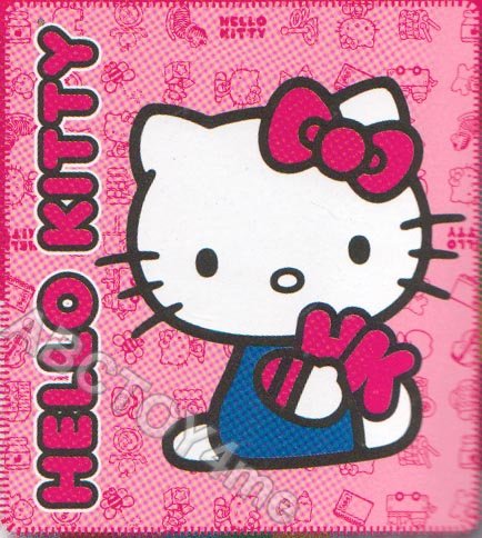 Hello Kitty HK Family Plush Throw Pink/Red Blanket 50 X 60 In