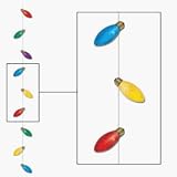 Beistle - 22967 - Christmas Light Bulb Stringer- Pack of 12