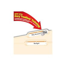 Avery® Orange File Folder Labels for Laser and Inkjet Printers with  TrueBlock(TM) Technology, 2/3 inches x 3-7/16 inches, Pack of 750 (5166)