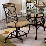 Hillsdale Furniture 4442-806 Pompei Caster Set Dining Chair,
