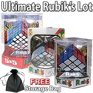 Ultimate Rubik's Cube Lot w  Free Storage Bag by 