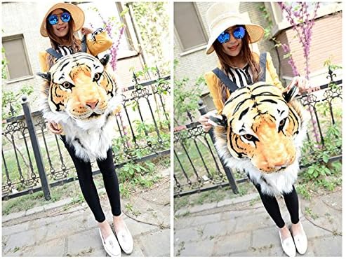 Wild Animal Tiger Lion Leopard Head Bag Backpack Knapsack (Tiger)
