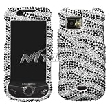61T9 w26Y0L. SL160  Silver Zebra Diamante Protector Case Cover for Samsung Mythic A897 AT&T