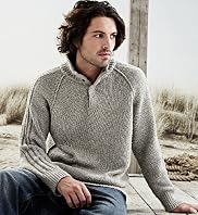 North Coast Button Funnel Neck Jumper with Silk