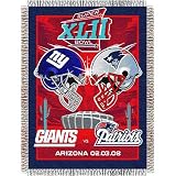 Northwest New England Patriots and New York Giants Super Bowl XLII Dueling Throw Blanket