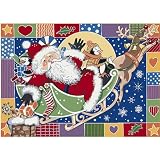 Patchwork Santa Rug (2'8x3'10 Rectangle)