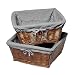 Set of 2 Willow Storage Baskets - Cherry/Black Gingham (16