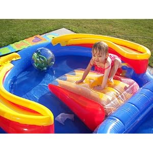 Intex 117-by-76-by-53-Inch Rainbow Ring Pool Play Center