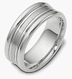 8mm Platinum Comfort Fit Wedding Band Ring