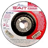 SAIT 20001 Type 27 3-Inch x 3/16-Inch x 3/8-Inch Grade A24N Fast Depressed Center Grinding Wheels - 25 Pack