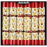 6 x 13" Robin Reed Racing Reindeer Clockwork Christmas Crackers