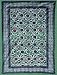 Giant Wall Tapestry ~ Green Sunflower Pattern ~ Approx 5.75 x 8.25 Ft