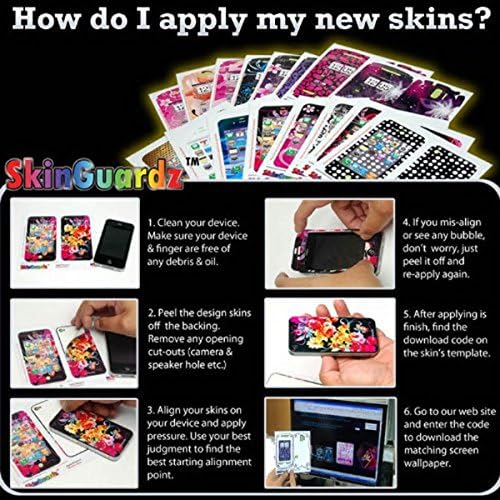 [SkinGuardz] Apple iPhone 6 (4.7") Vinyl Decal Scratch Protector Sticker Skin-[White Colorful Splash]