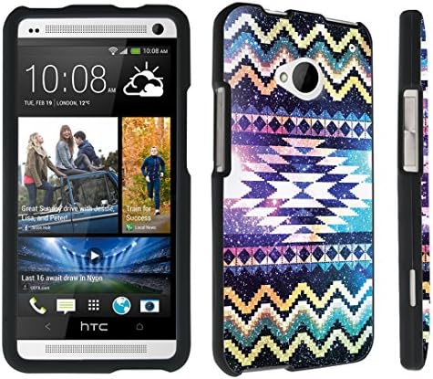 DuroCase ® HTC One M7 Hard Case Black - (Space Aztec)