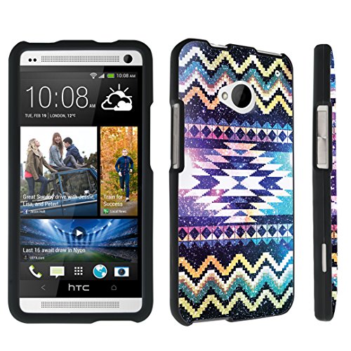 DuroCase ® HTC One M7 Hard Case Black - (Space Aztec)