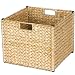 Household Essentials ML-6966N Woven-Banana-Leaf Collapsible Storage Bin, Natural
