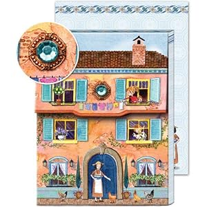 Farm and Chickens Mini Notepad Magnet Closure