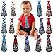 Monthly Milestone Belly Necktie Stickers for Baby Boy - Months 1-12 + One Year Sticker - 13 Pre-cut Vinyl Tie Sticker Set - Shower Gift