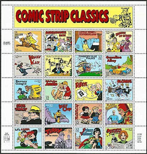 Comic Strip Classics Collectible Stamp Sheet of 20 32¢ Stamps Scott 3000