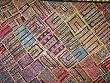 Sky Blue Embroidered Mirrors India Kutch Wall Hanging Tapestry 78x40 Inch