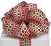 #9 Christmas Dots and Swirls Satin Ribbon with Wired Edge.
