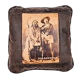 Big House Home Collection "Sitting Bull and Buffalo Bill" Home Accent Pillows, 16 by 16-Inch