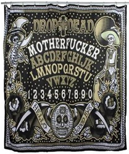 Sparkling Stars Too Fast Black Circus Skull And Cross Bones Ouija Shower C431 Curtain Shower Curtain 60" X 72"
