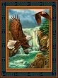Bald Eagle Cameos 1000pc Jigsaw Puzzle by Rosemary Millette